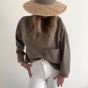 Handmade Brown Boxy Top